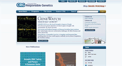 Desktop Screenshot of councilforresponsiblegenetics.org