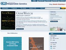 Tablet Screenshot of councilforresponsiblegenetics.org
